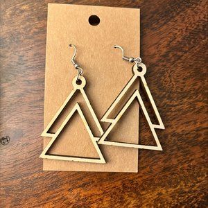 Geometric Wooden Earrings